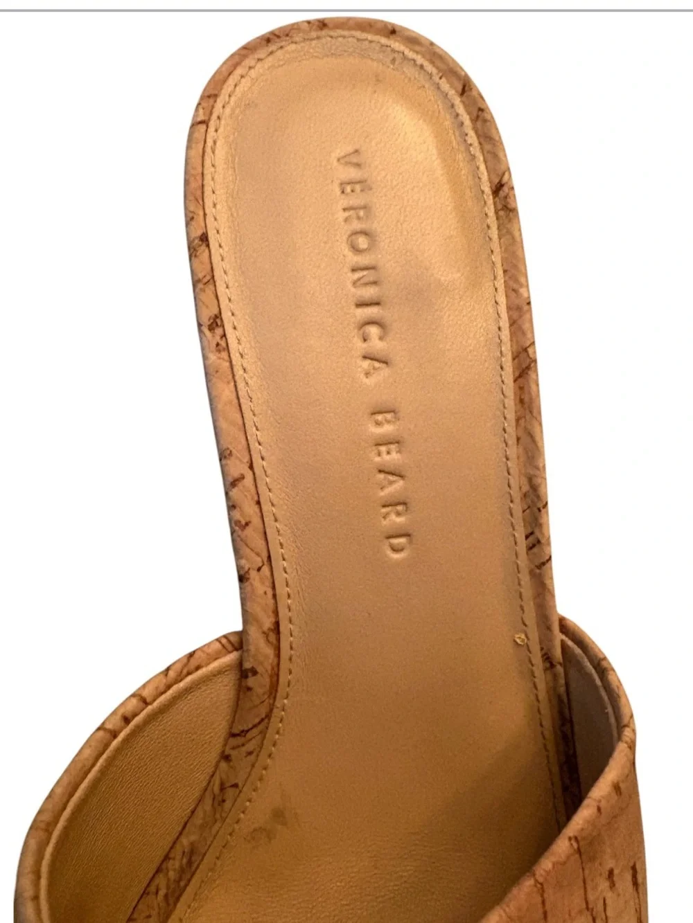 Veronica Beard Dali Natural Cork Platform Mule Sandals Size 8